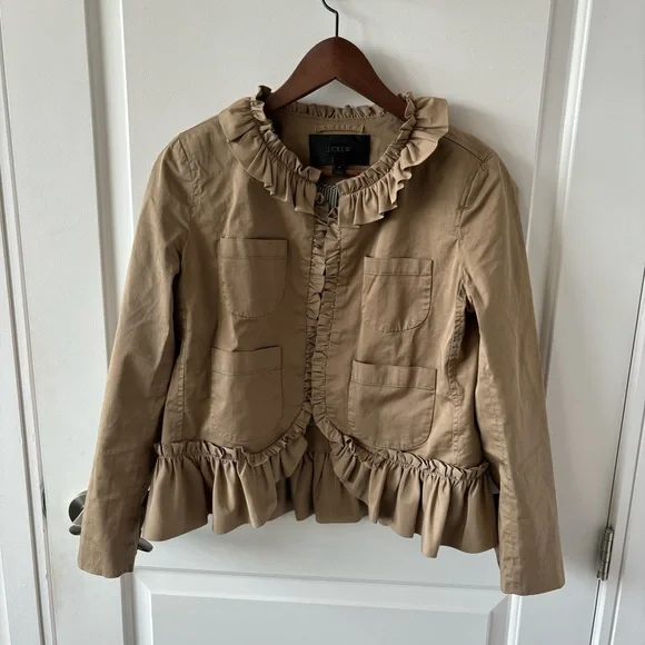 J. Crew Ruffle Chino Blazer - Picture 3 of 6